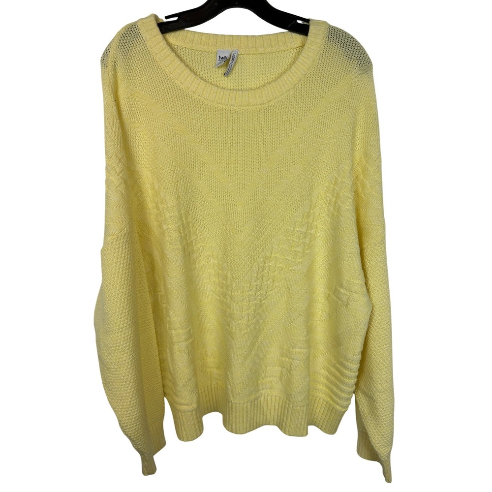 Yellow Knit Grandmacore Twik par Simons Oversized Sweater XL